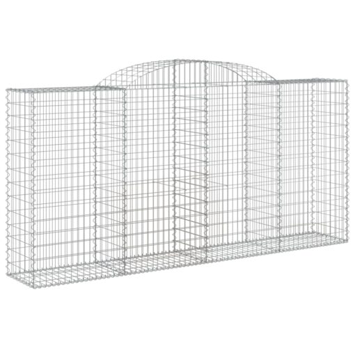 Obokane gabion košare 2 kosa 300x50x140/160 cm pocinkano železo - Image 3