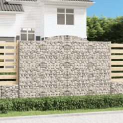 Obokane gabion košare 2 kosa 300x50x200/220 cm pocinkano železo