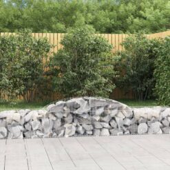 Obokane gabion košare 2 kosa 300x50x40/60 cm pocinkano železo