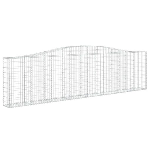 Obokane gabion košare 2 kosa 400x30x100/120 cm pocinkano železo - Image 3