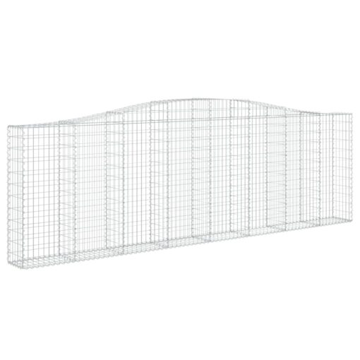 Obokane gabion košare 2 kosa 400x30x120/140 cm pocinkano železo - Image 3