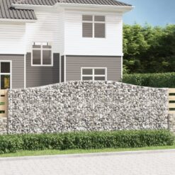 Obokane gabion košare 2 kosa 400x30x140/160 cm pocinkano železo