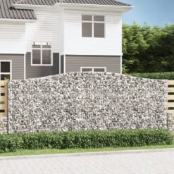 Obokane gabion košare 2 kosa 400x30x160/180 cm pocinkano železo