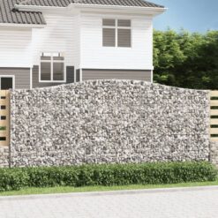 Obokane gabion košare 2 kosa 400x30x180/200 cm pocinkano železo