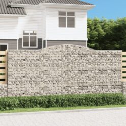 Obokane gabion košare 2 kosa 400x30x180/200 cm pocinkano železo