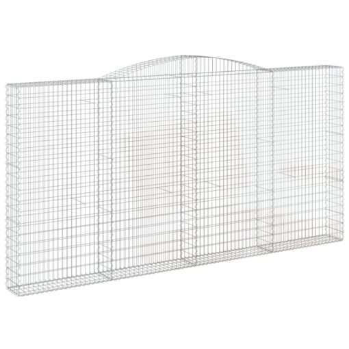 Obokane gabion košare 2 kosa 400x30x200/220 cm pocinkano železo - Image 3