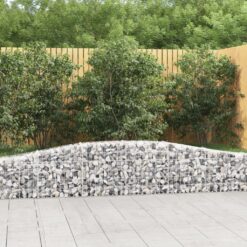 Obokane gabion košare 2 kosa 400x30x40/60 cm pocinkano železo