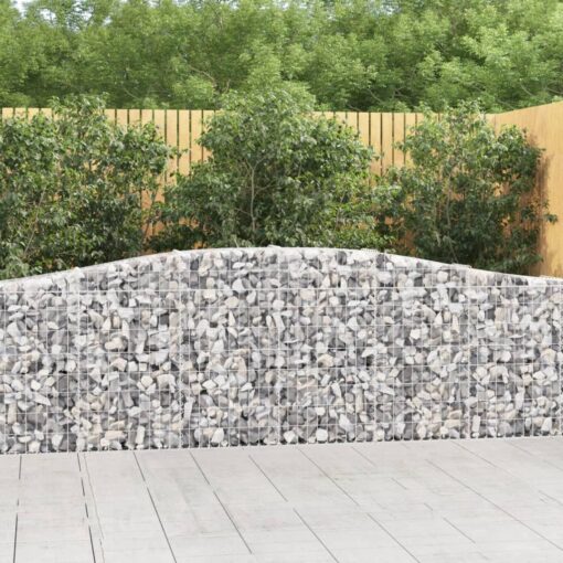 Obokane gabion košare 2 kosa 400x30x80/100 cm pocinkano železo