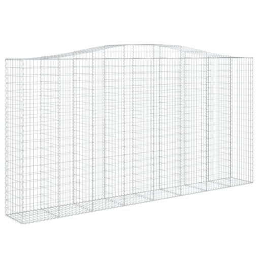 Obokane gabion košare 2 kosa 400x50x200/220 cm pocinkano železo - Image 3