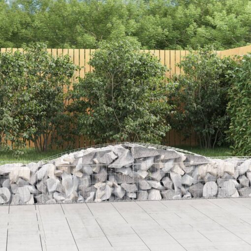 Obokane gabion košare 2 kosa 400x50x40/60 cm pocinkano železo