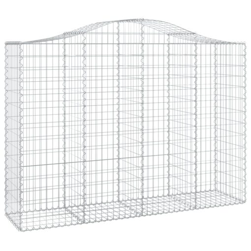 Obokane gabion košare 2 kosi 200x50x140/160 cm pocinkano železo - Image 3