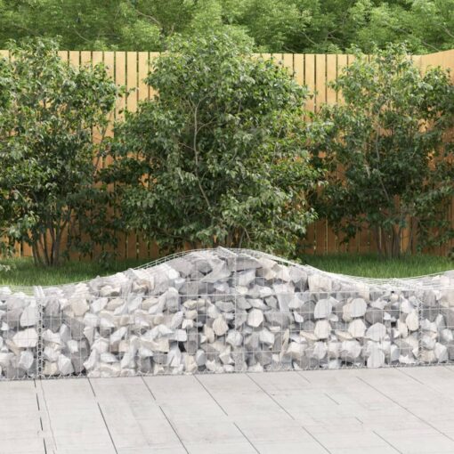 Obokane gabion košare 2 kosi 200x50x40/60 cm pocinkano železo