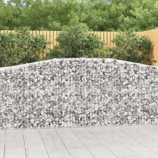 Obokane gabion košare 2 kosi 400x50x100/120cm pocinkano železo