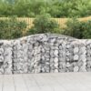 Obokane gabion košare 25 kosi 400x50x100/120cm pocinkano železo