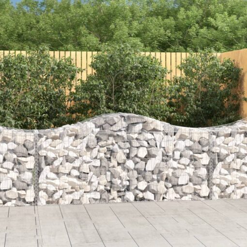 Obokane gabion košare 25 kosov 200x50x80/100 cm cinkano železo