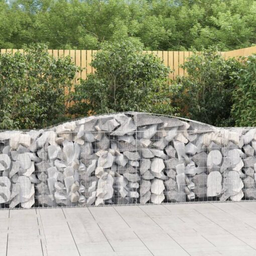 Obokane gabion košare 25 kosov 400x50x80/100 cm cinkano železo