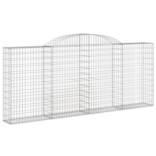 Obokane gabion košare 3 kosa 300x30x120/140 cm pocinkano železo - Image 3