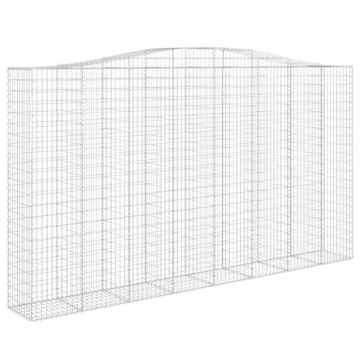 Obokane gabion košare 3 kosa 400x50x220/240 cm pocinkano železo - Image 3