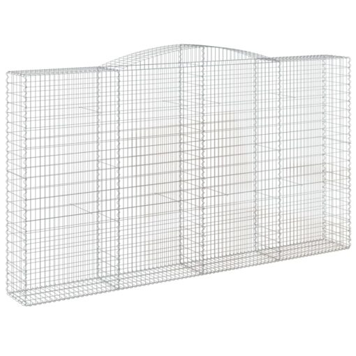 Obokane gabion košare 3 kosa 400x50x220/240 cm pocinkano železo - Image 3