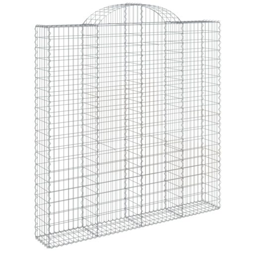 Obokane gabion košare 3 kosi 200x30x200/220 cm pocinkano železo - Image 3