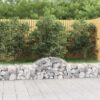 Obokane gabion košare 3 kosi 200x30x40/60 cm pocinkano železo