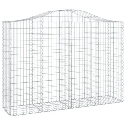 Obokane gabion košare 3 kosi 200x50x140/160 cm pocinkano železo - Image 3