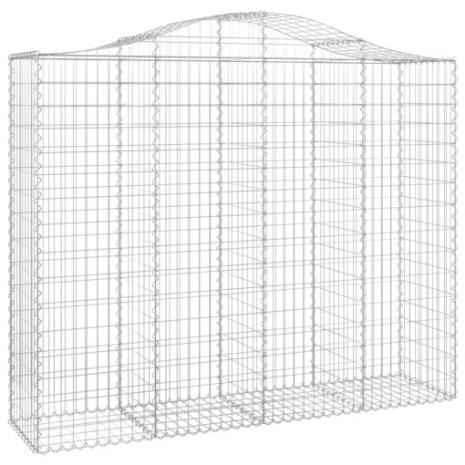 Obokane gabion košare 3 kosi 200x50x160/180 cm pocinkano železo - Image 3