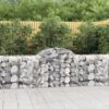 Obokane gabion košare 3 kosi 200x50x80/100 cm pocinkano železo