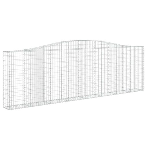 Obokane gabion košare 3 kosi 400x30x120/140 cm pocinkano železo - Image 3