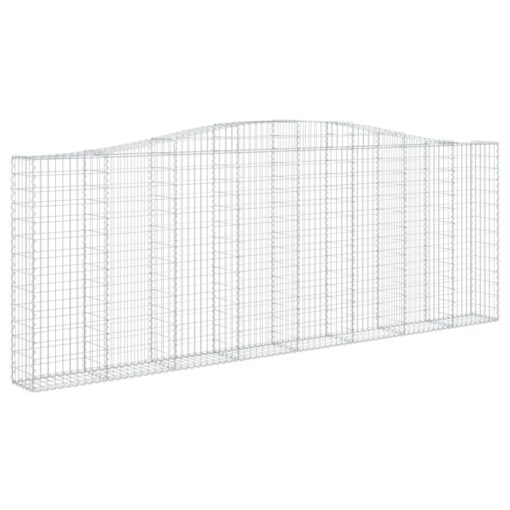 Obokane gabion košare 3 kosi 400x30x140/160 cm pocinkano železo - Image 3