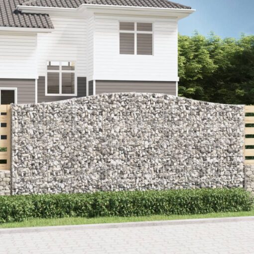 Obokane gabion košare 3 kosi 400x30x180/200 cm pocinkano železo