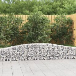 Obokane gabion košare 3 kosi 400x30x40/60 cm pocinkano železo