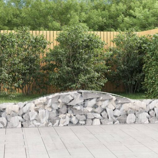 Obokane gabion košare 3 kosi 400x30x40/60 cm pocinkano železo