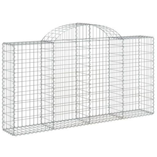 Obokane gabion košare 4 kosi 200x30x100/120 cm pocinkano železo - Image 3