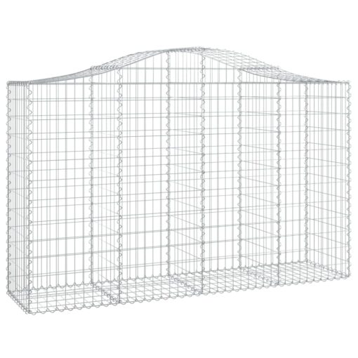 Obokane gabion košare 4 kosi 200x50x120/140 cm pocinkano železo - Image 3