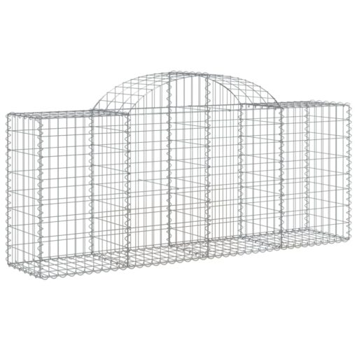 Obokane gabion košare 4 kosi 200x50x80/100 cm pocinkano železo - Image 3