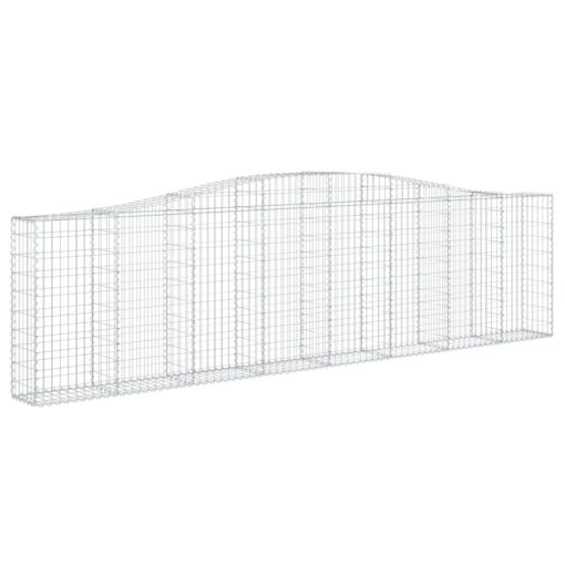 Obokane gabion košare 4 kosi 400x30x100/120 cm pocinkano železo - Image 3