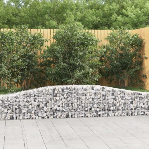 Obokane gabion košare 4 kosi 400x30x40/60 cm pocinkano železo