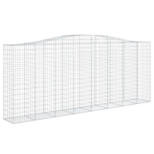 Obokane gabion košare 4 kosi 400x50x160/180 cm pocinkano železo - Image 3