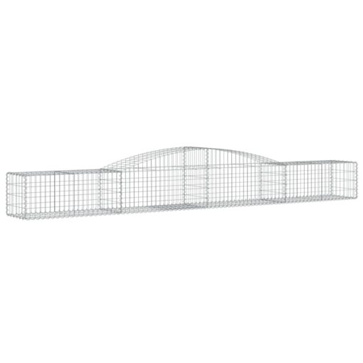 Obokane gabion košare 4 kosi 400x50x40/60 cm pocinkano železo - Image 3