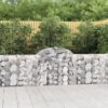 Obokane gabion košare 40 kosov 200x30x80/100 cm cinkano železo