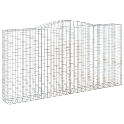 Obokane gabion košare 5 kosa 400x50x200/220 cm pocinkano železo - Image 3