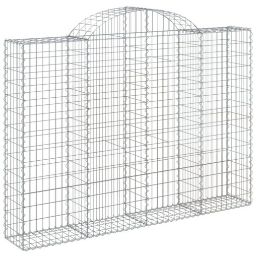 Obokane gabion košare 5 kosov 200x30x140/160cm pocinkano železo - Image 3