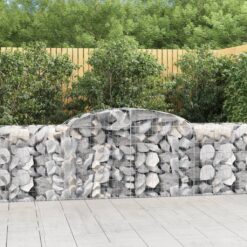 Obokane gabion košare 5 kosov 300x50x80/100 cm cinkano železo