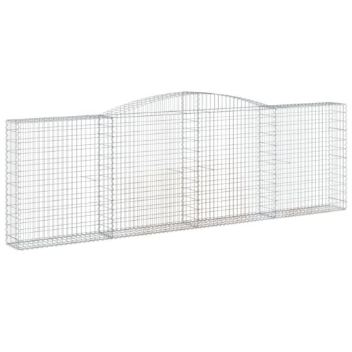 Obokane gabion košare 5 kosov 400x30x120/140cm pocinkano železo - Image 3