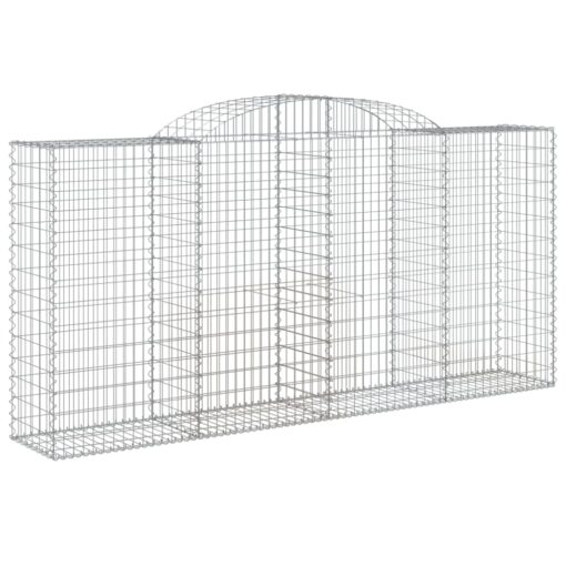 Obokane gabion košare 6 kosi 300x50x140/160 cm pocinkano železo - Image 3