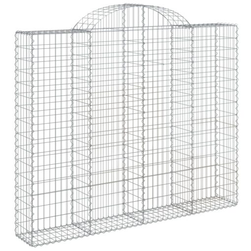 Obokane gabion košare 6 kosov 200x30x160/180cm pocinkano železo - Image 2