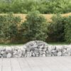 Obokane gabion košare 6 kosov 200x50x40/60 cm pocinkano železo