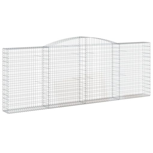 Obokane gabion košare 6 kosov 400x30x140/160cm pocinkano železo - Image 3