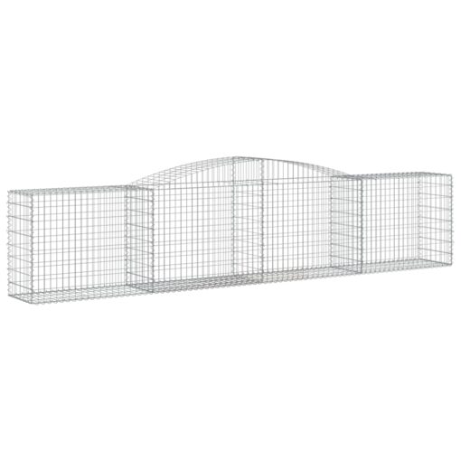 Obokane gabion košare 6 kosov 400x50x80/100 cm pocinkano železo - Image 3